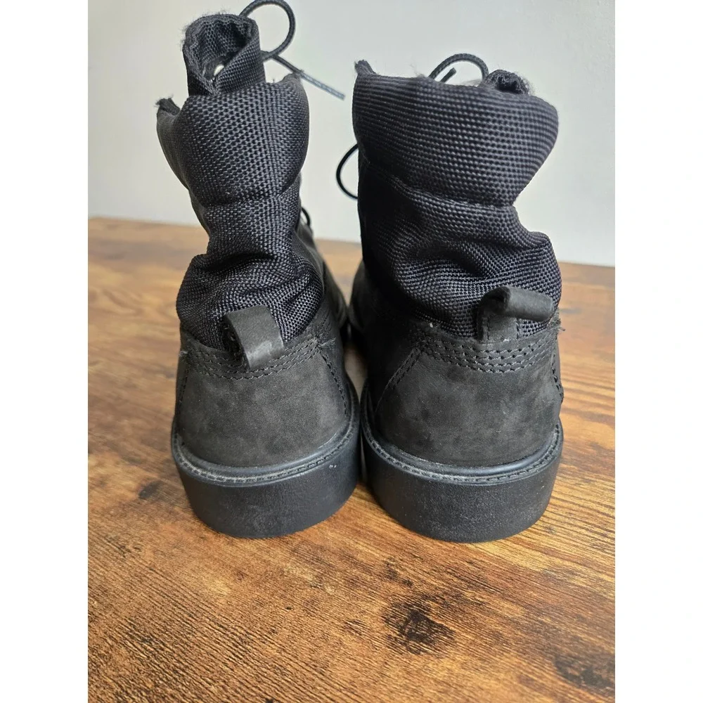 Timberland Radford 6-Inch Boots Boys 4.5 Black Nubuck Canvas A13QO Waterproof
